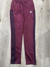 adidas Men's Tracksuit Bottoms Joggers Size S - Burgundy  Very Good Condition