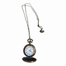 Motorcycle Themed Quartz Pocket Watch W/Chain