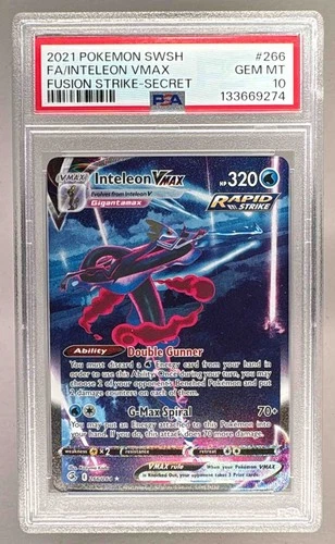 9274 Inteleon VMAX 2021 Pokemon Sword & Shield Fusion Strike #266/264 PSA 10