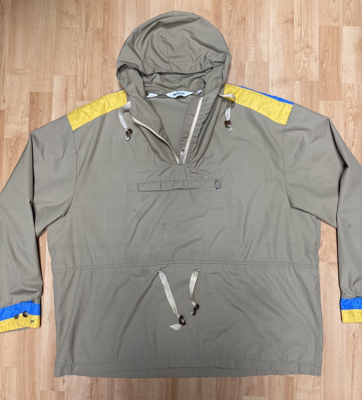 Woolrich, Vintage 1970s Woolrich Anorak Pullover Jacket Talon Zip Made USA XL