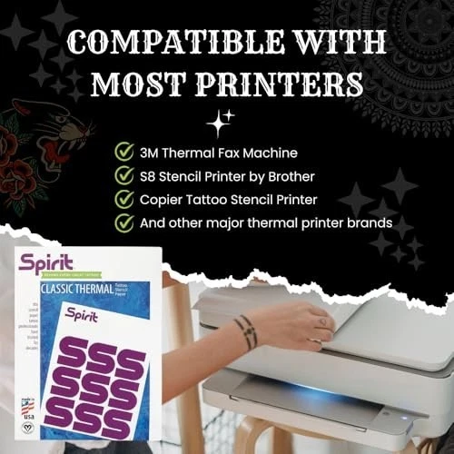 Tattoo Transfer Paper, 100 Sheets, 8.5 x 14 Inch,  Stencil Sheets image 6