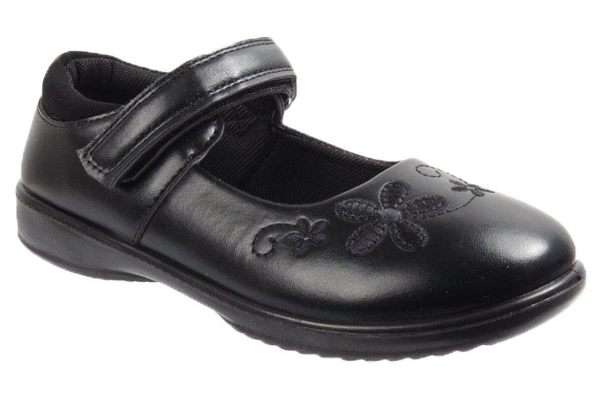 Niños Niñas Escuela Mary Jane Correa Táctil Floral Formal Negro Cuero Sintético Zapatos