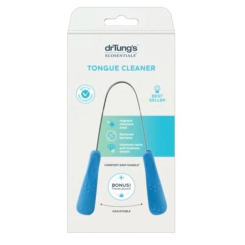 Dr Tung's Stainless Steel Tongue Cleaner (Colours May Vary) - as recommended ...