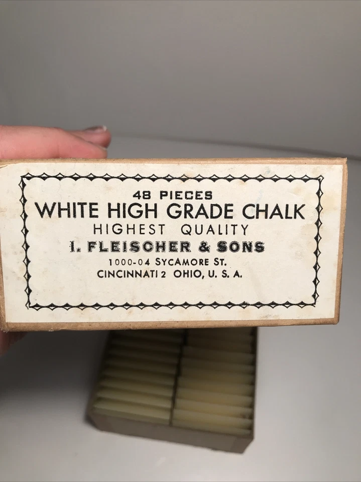 Vintage I. Fleischer & Sons White High Grade Chalk Sewing Pattern Making 48 pcs - Image 2 of 4