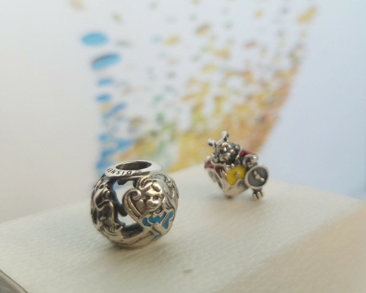 Set Of 2 Pandora Alice in Wonderland and White Rabbit Mixed