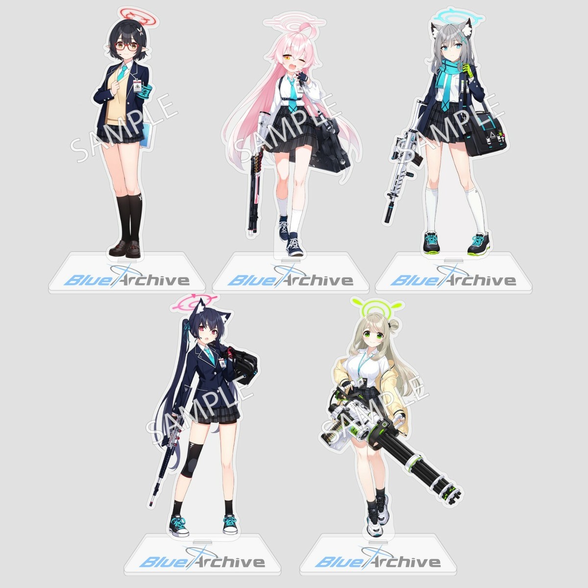 Blue Archive Acrylic Stand Abydos Characters Shiroko Nonomi Serika