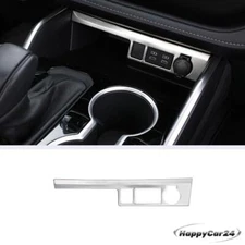 Silver Steel Center Console USB Port Panel Trim For Toyota Highlander 2020-2023