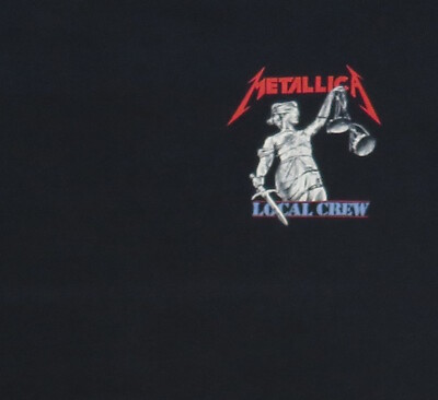 Metallica Vintage Local Crew T Shirt Justice Tour 1988/'89 Doris