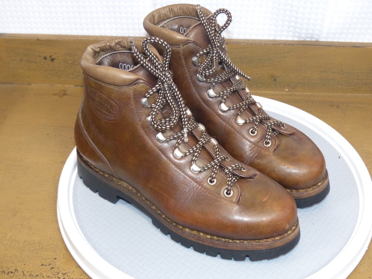Bottes D'alpinisme Fabiano Vintage - Taille 8 US - Cuir Marron - Fabriqué En Italie - Occasion TB état