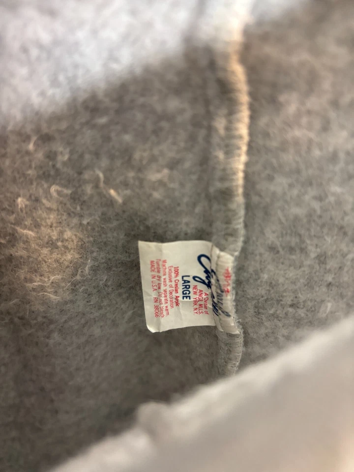 Pantalones deportivos vintage años 80 Gold Eagle a rayas acrílico talla L grises hechos en EE. UU. 5611 Foto 4 de 4