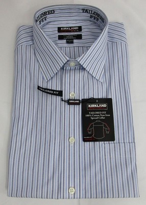 Tailored Fit Non-Iron Dress Shirt (Blue 