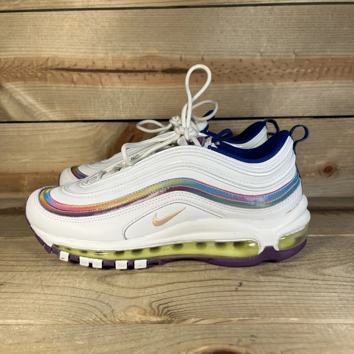 Nike Air Max 97 SE “Easter” Iridescent Rainbow CW2456-100 Women’s Size 7