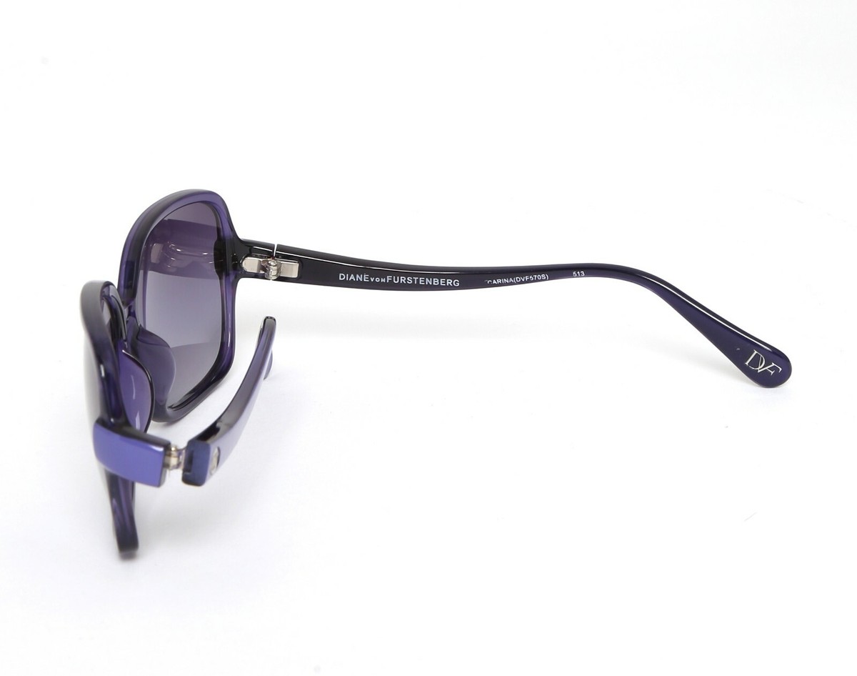 Diane Von Furstenberg DVF570S Carina Purple 57mm Sunglasses  display picture 1