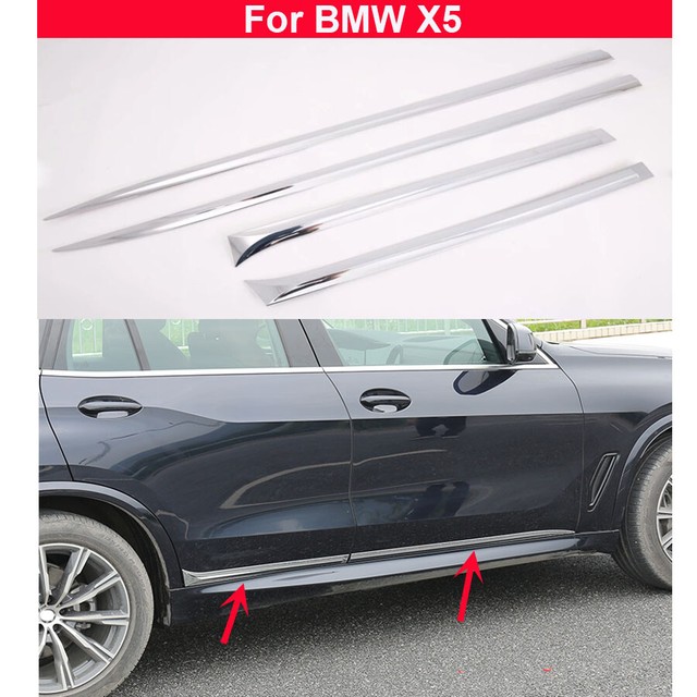 New 4pcs ABS Chrome Side Door Body Molding Cover Trim For BMW X5 2019