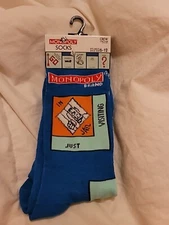 NEW Monopoly Socks Men's Size 6-12 Crew Socks Brand New with Tags