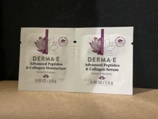 Derma E Advanced Peptides & Collagen Moisturizer & Serum Sample .05oz 18 packs