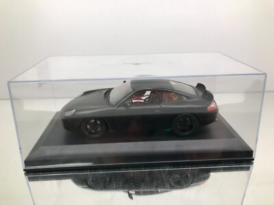 BBURAGO PORSCHE 911 CARRERA 1997 - CUSTOMIZED -MATT BLACK 1:18- GOOD IN SHOWCASE