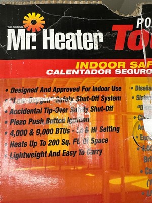 Mr. Heater Tough Buddy Portable Heater MH9B new ,4000-9000 BTU indoor yellow  | eBay