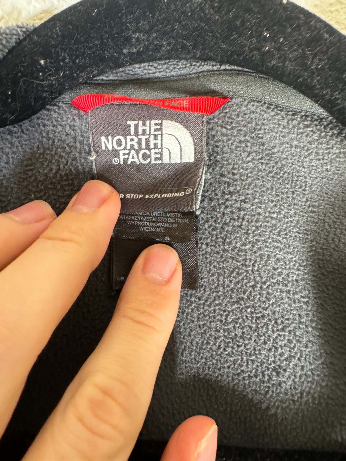 The North Face Men’s XL Gray 1/4 Zip Fleece Pullover Jacket Outdoor Hiking Layer thumbnail 4