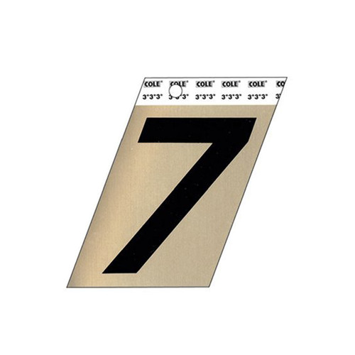 Hillman 3-In. Adhesive Black & Gold Aluminum House Number 7 840566