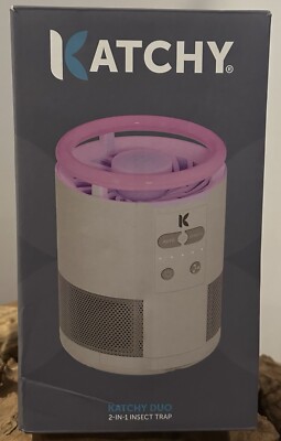 Katchy Duo Indoor 2 in 1 Insect Trap Scent Pod Fan Powered UV Blue Light NEW