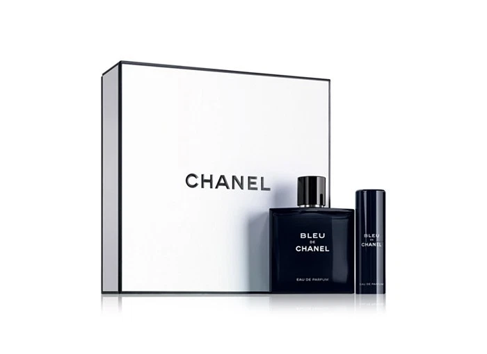 CHANEL 2-Pc. BLEU DE CHANEL Eau de Parfum Gift Set, NEW (3.4 oz EDP + Travel )