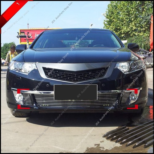 3Pcs Metal Front Bumper Loewr Grille Bezel Trim k For Honda Acura TSX 2009-2010 - Picture 11 of 11