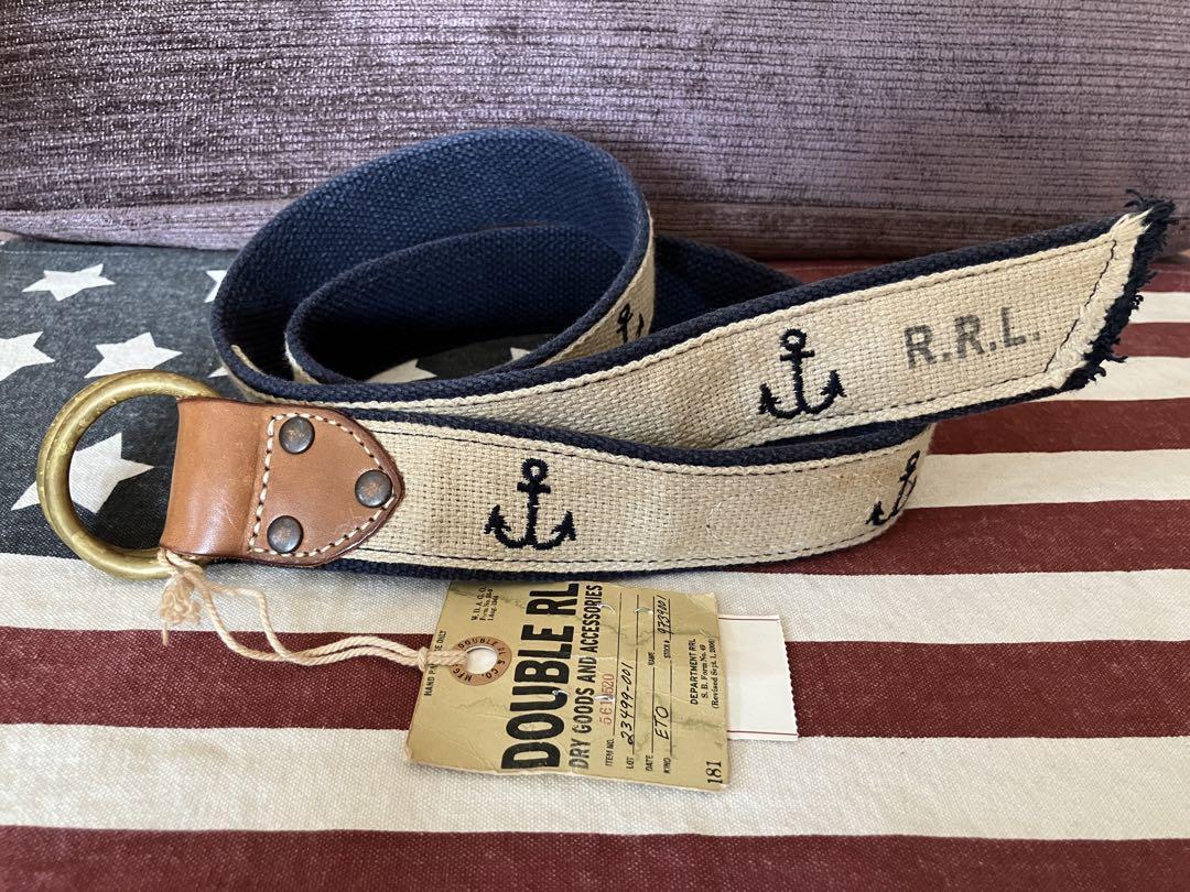 Ralph Lauren RRL Double Earl Seagroove Belt Canvas Web Size Ralph Lauren RRL Double Earl Seagroove Belt Canvas Web Size