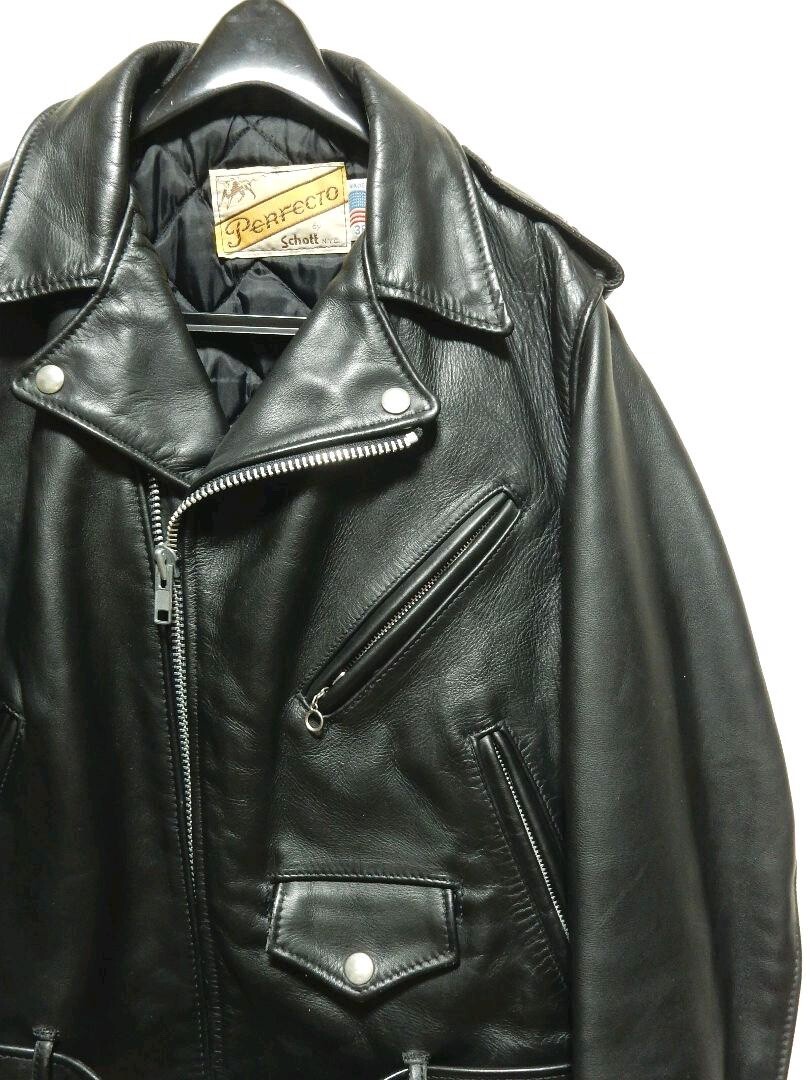 perfecto by schott レザーカーコート サイズ36 Schott Perfecto Double Leather Riders Jacket Size 36 One Star Made