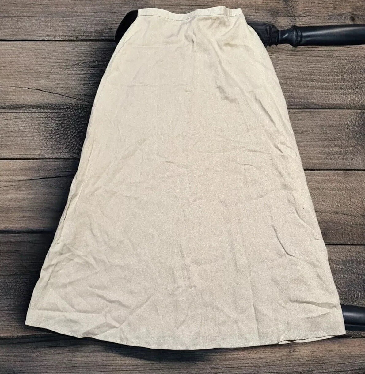 NWT Stubbs Western Skirt Women’s M Wear Cowgirl Beige Tencel Knee Length Classic image 2