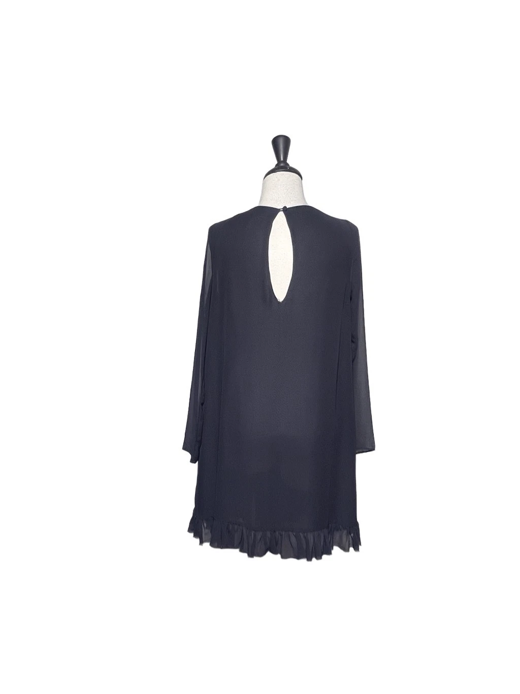 UNDERCOVER Abito Victoria's Secret blu manica lunga trasparente in chiffon impreziosito taglia XS