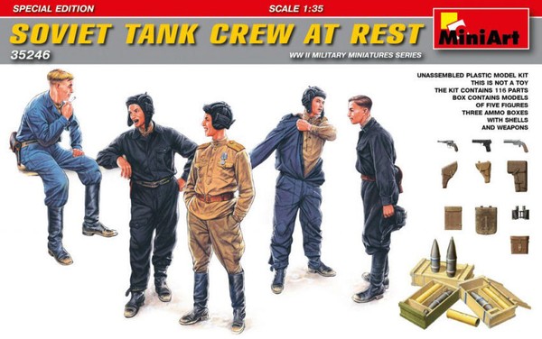 Soviet Tank Crew At Rest Special Edition Figure Kunststoff Kit 1:3 5 Modell-image
