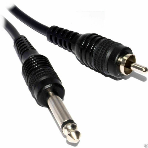 Conector mono jack blindado por pulso de 6,35 mm a enchufe fono RCA cable de audio - Imagen 5 de 13
