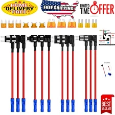 Upgrade Your Vehicle's Electrical System: 12V 12-Pack Fuse Tap Adapter Set
