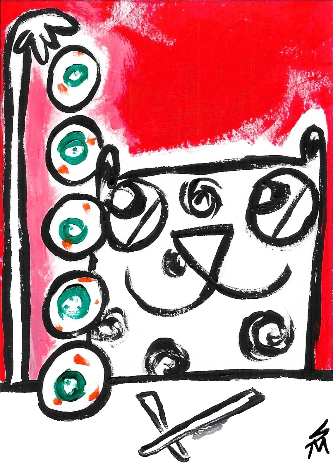 Impresiones artísticas de dibujos animados de comida y bebida