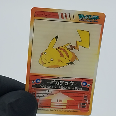 Pikachu 3D Pokemon Small Card Lenticular Plastic Japanese NINTENDO