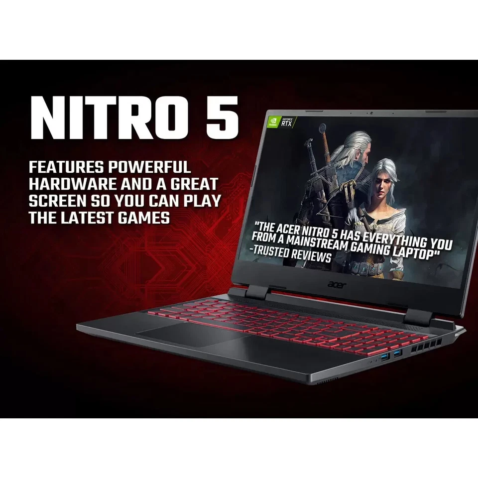 Acer Nitro 5 Intel Core i7 16GB RAM 512GB SSD NVIDIA GeForce RTX 3050 15.6 - Image 4 of 4