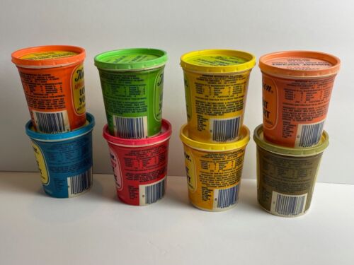 1974 Knudsen yogurt containers w/ lids vintage food packaging retro 8 different - Picture 2 of 2