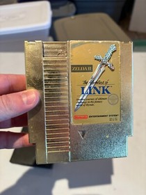 VINTAGE 1992 Nintendo NES ZELDA II Adventures of LINK CARTUCHO VIDEOJUEGO DORADO
