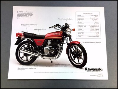 1981 Kawasaki KZ550 Motorcycle Bike 1-page Vintage Sales Brochure