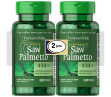2 Pack SAW PALMETTO 450mg 200 Caps 2x100 Prostate Urinary Health Free Shipping