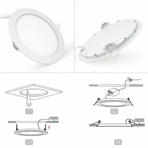 Pannello LED faretto da incasso ultra slim piatto plafoniera incasso faretti set - Foto 10 di 28