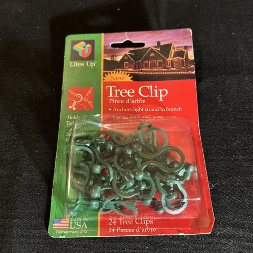 NEW VTG Lites Up 24pc Branch Tree CLIP For Your Christmas Lights ~ Made In USA