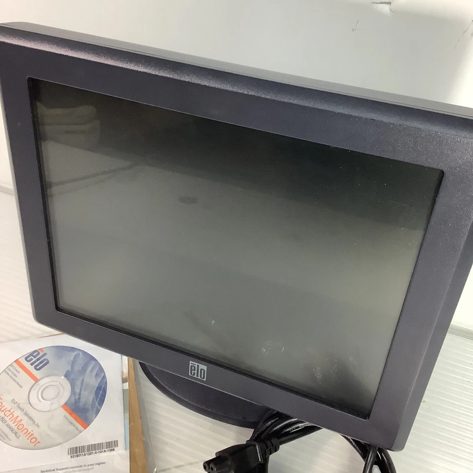 Elo 1715L 17" Touch Screen Display Monitor - VGA, USB, VESA, Swivel Stand - USED - Image 3 of 4