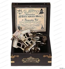 Nautical Navy Sailors J. Scott London Brass Sextant Sextant With Box Gift Item