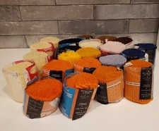 Mixed Lot 22 ALL WOOL Pre-Cut Latch Hook Rug Yarn, Bucilla, Spinnerin, LeeWards