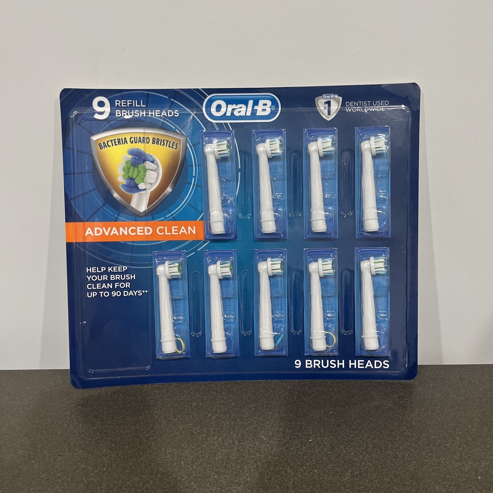 OralB Advanced Clean Replacement Brush Heads, 9Count EB20AB9Sealed