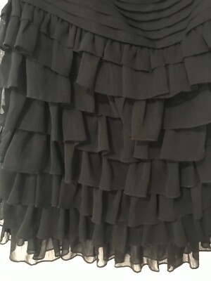 V) NWT! Ami Club Wear Black ruffle dress strapless | eBay