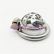 Stainless Steel Chastity Device Male Small Metal Chasity Cage Padlock Ring