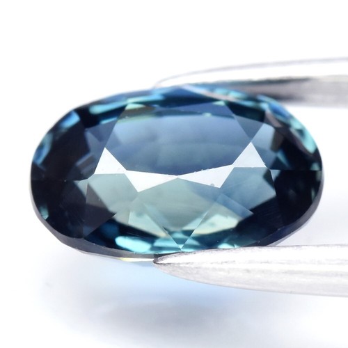 💎 1.15ct 7x5mm VVS Oval Greenish Blue Sapphire - Unheated, Mozambique Gem - Picture 2 of 10